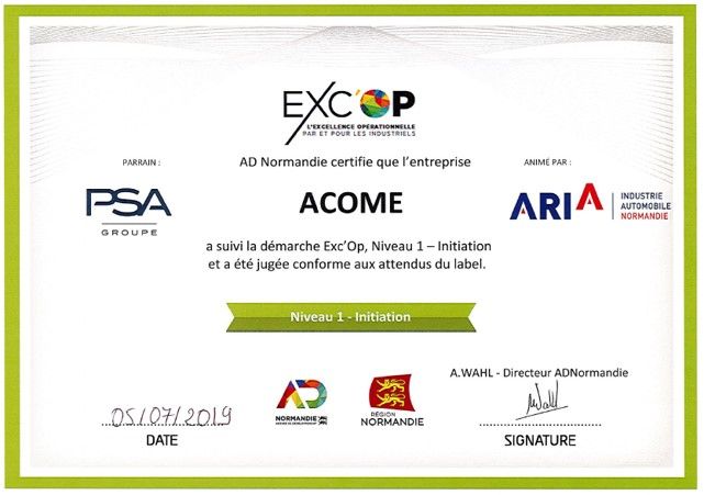 ACOME Label Exc Op 2019