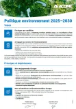 Politique environnement 2025